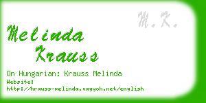 melinda krauss business card